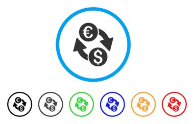 Euro dolar yuvarlak Simge Değiştir