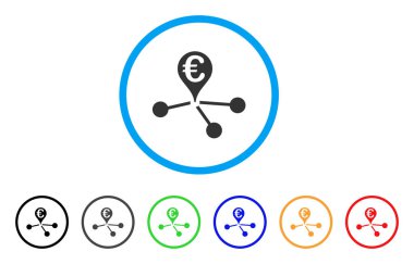 Yuvarlak simge Euro banka şubeleri