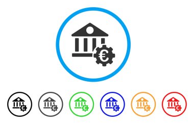 Euro banka Binası seçenekleri yuvarlak simgesi