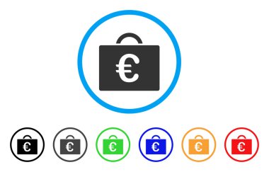 Euro defter tutma durum simgesi yuvarlak