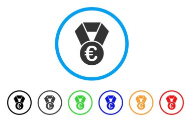 Avrupa şampiyonu madalya yuvarlak simge