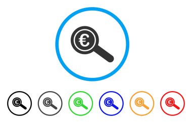 Euro finansal denetim yuvarlak simge