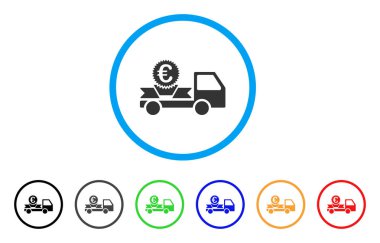 Euro hediye teslimat yuvarlak simge