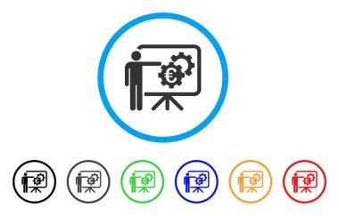 Euro endüstriyel proje sunum yuvarlak simge