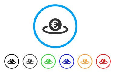 Euro mevduat yuvarlak simge