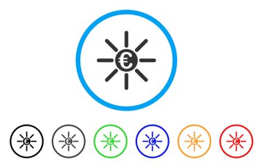 Euro dağıtım yuvarlak simge