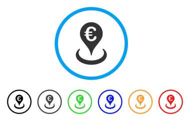 Euro konumu yuvarlak simge