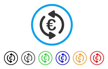 Euro tekrar ok simgesi yuvarlak