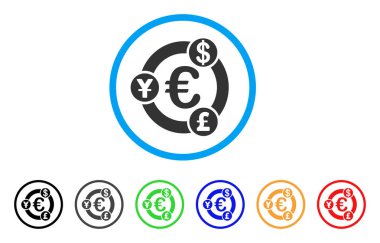 Uluslararası mali işbirliği yuvarlak simge