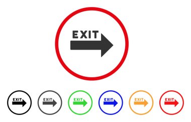 Çıkış ok simgesi yuvarlak