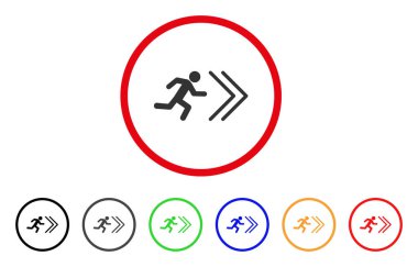 Çıkış yönünde yuvarlak simge