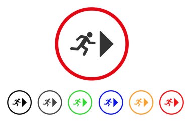 Çıkış yönünde yuvarlak simge