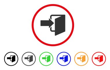 Çıkış kapısı yuvarlak simge