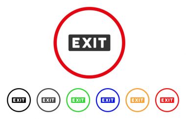 Çıkış etiket yuvarlak simge