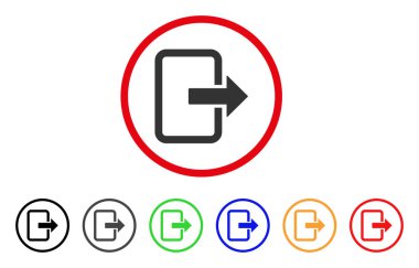 Çıkış kapısı yuvarlak simge