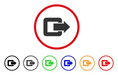 Çıkış kapısı yuvarlak simge