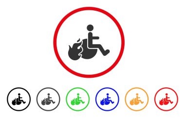 Hasta yuvarlak simge ateş