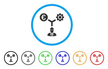 Avrupa Kalkınma ilişkiler simgesi yuvarlak