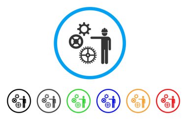 Vites mekaniği sunu yuvarlak simge