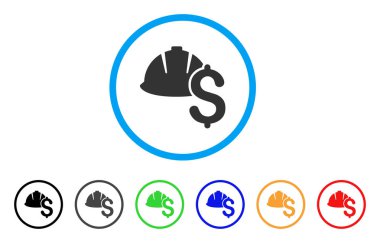 Kask ve Doları yuvarlak simge