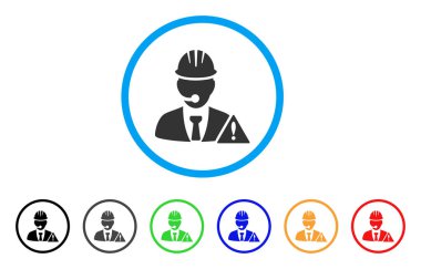 Endüstriyel acil operatör yuvarlak simge