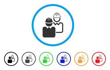 Endüstriyel kullanıcılar yuvarlak simge