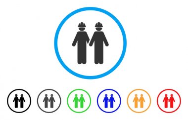 İşçiler simgesi yuvarlak