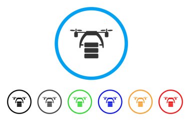 Kargo uçağı yuvarlak simge