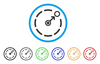 Dairesel alan sınır yuvarlak simge