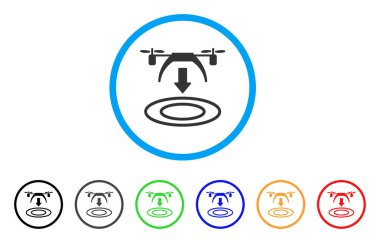 Helikopter varış yuvarlak simge