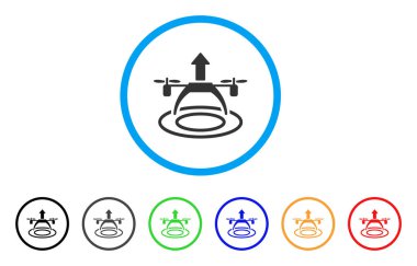 Helikopter başlangıç yuvarlak simgesi