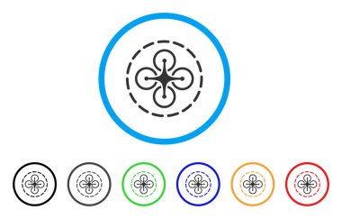 Drone uçuş yuvarlak simge