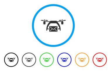 Drone posta yuvarlak simgesi