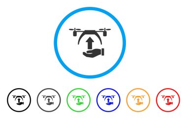 Uçak kalkış yuvarlak simge