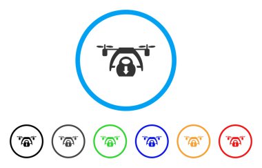 Uçak kaldırma yuvarlak simge