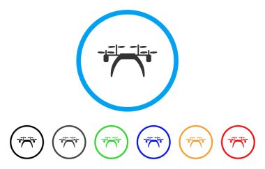 Quadcopter yuvarlak simge