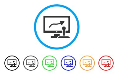 Uzaktan izleme simgesi yuvarlak