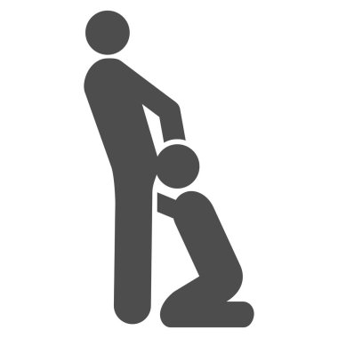 Oral seks gayler düz simgesi