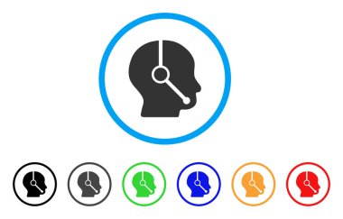 Çağrı Merkezi operatörü yuvarlak simge