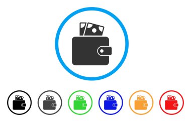 M-cüzdan yuvarlak simge