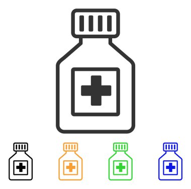 Eczane şişe vektör simgesi