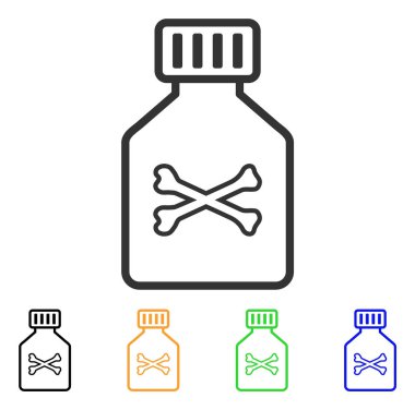 Zehir şişe vektör simgesi