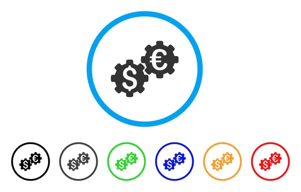 Financial Mechanics Rounded Icon — Stock Vector