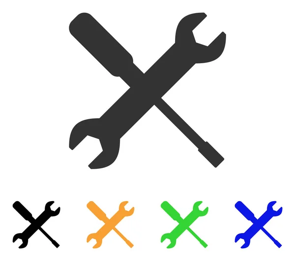 Klucz i śrubokręt narzędzia Vector Icon — Wektor stockowy