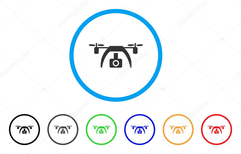 Drone Video Camera Rounded Icon