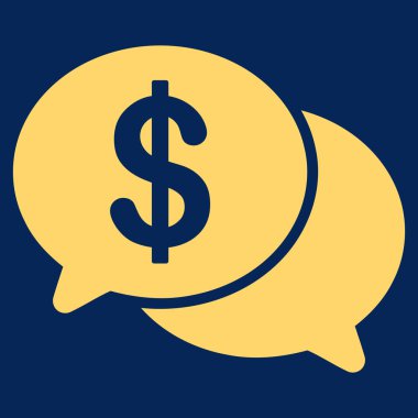 Mali sohbet düz vektör simgesi