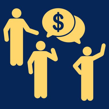 Mali tartışma grubu düz vektör simgesi