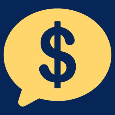 Mali ileti düz vektör simgesi