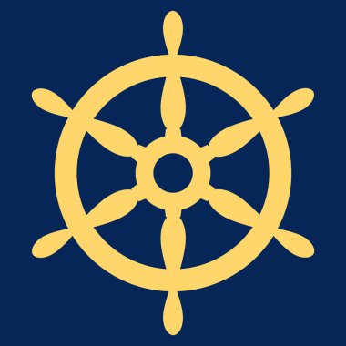 Direksiyonu düz vektör simge gemi