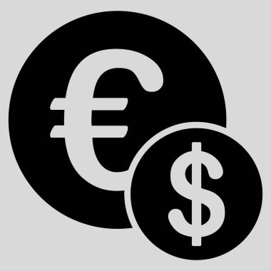 Para birimi düz vektör simgesi